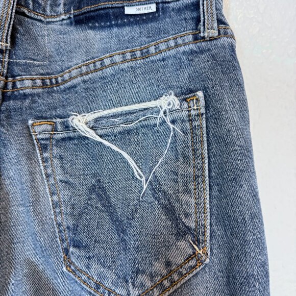 Mother Superior The Tomcat Jeans Button Fly Distressed Size 24 - Picture 6 of 16